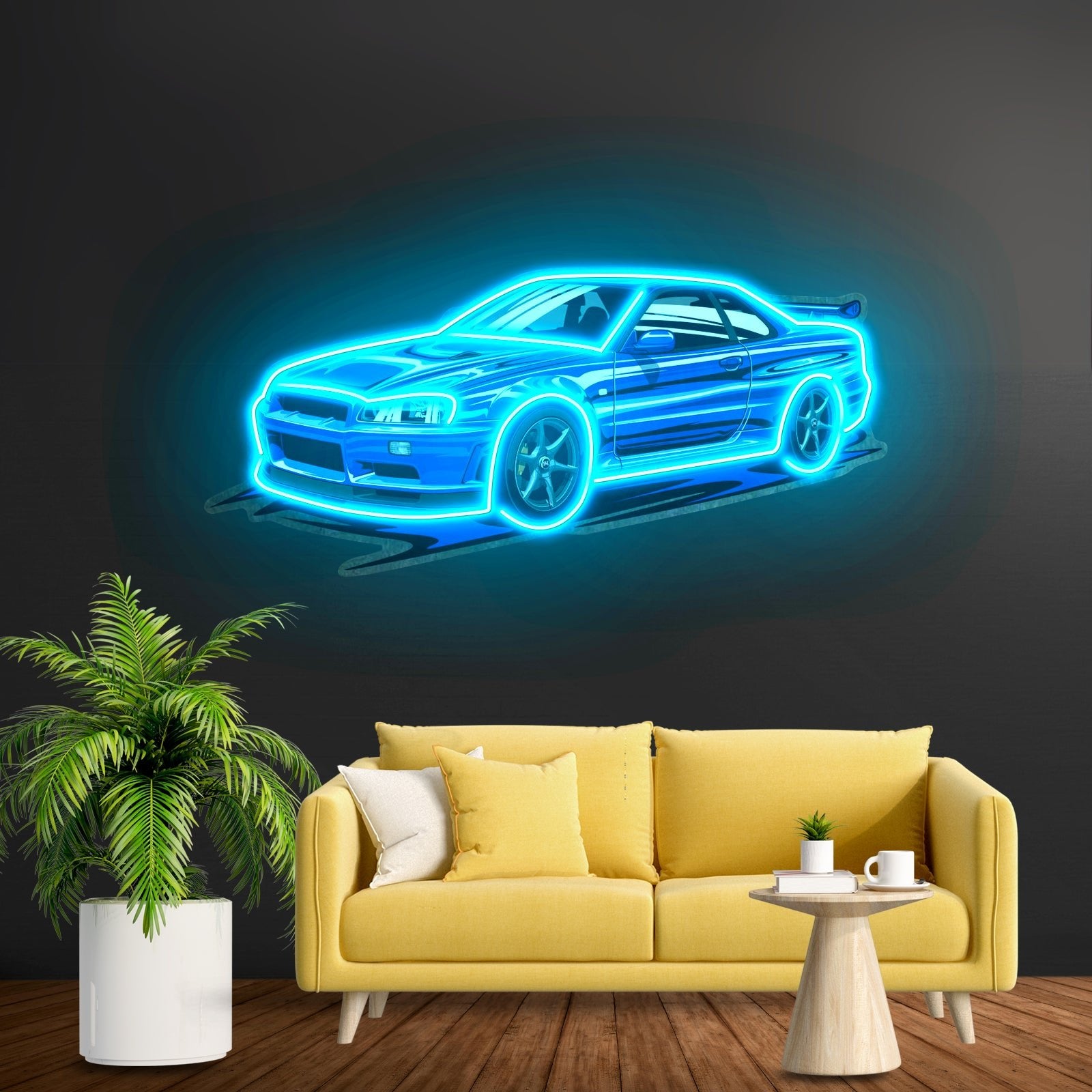 Blue Sport Car Led Neon Sign Light Custom Led Signs - Shineneon