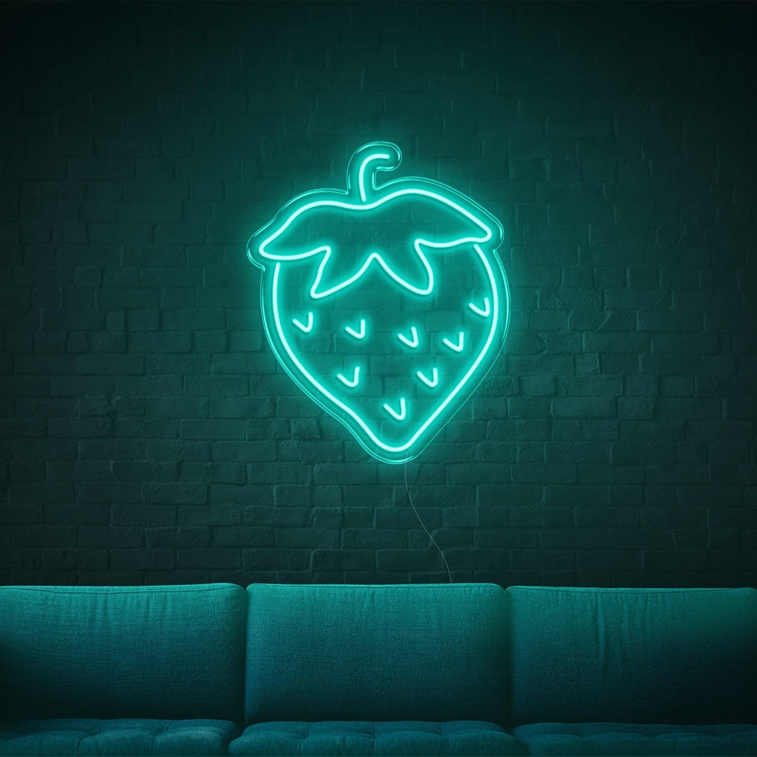 Blue Strawberry Led Neon Sign Modern Wall Art For Home Decor | Shineneon