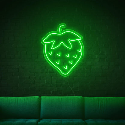 Blue Strawberry Led Neon Sign Modern Wall Art For Home Decor | Shineneon