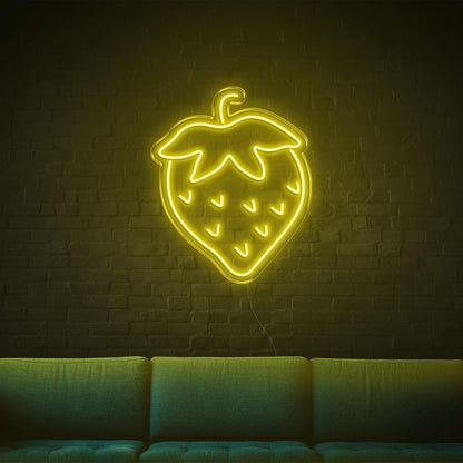 Blue Strawberry Led Neon Sign Modern Wall Art For Home Decor | Shineneon