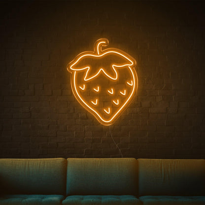 Blue Strawberry Led Neon Sign Modern Wall Art For Home Decor | Shineneon