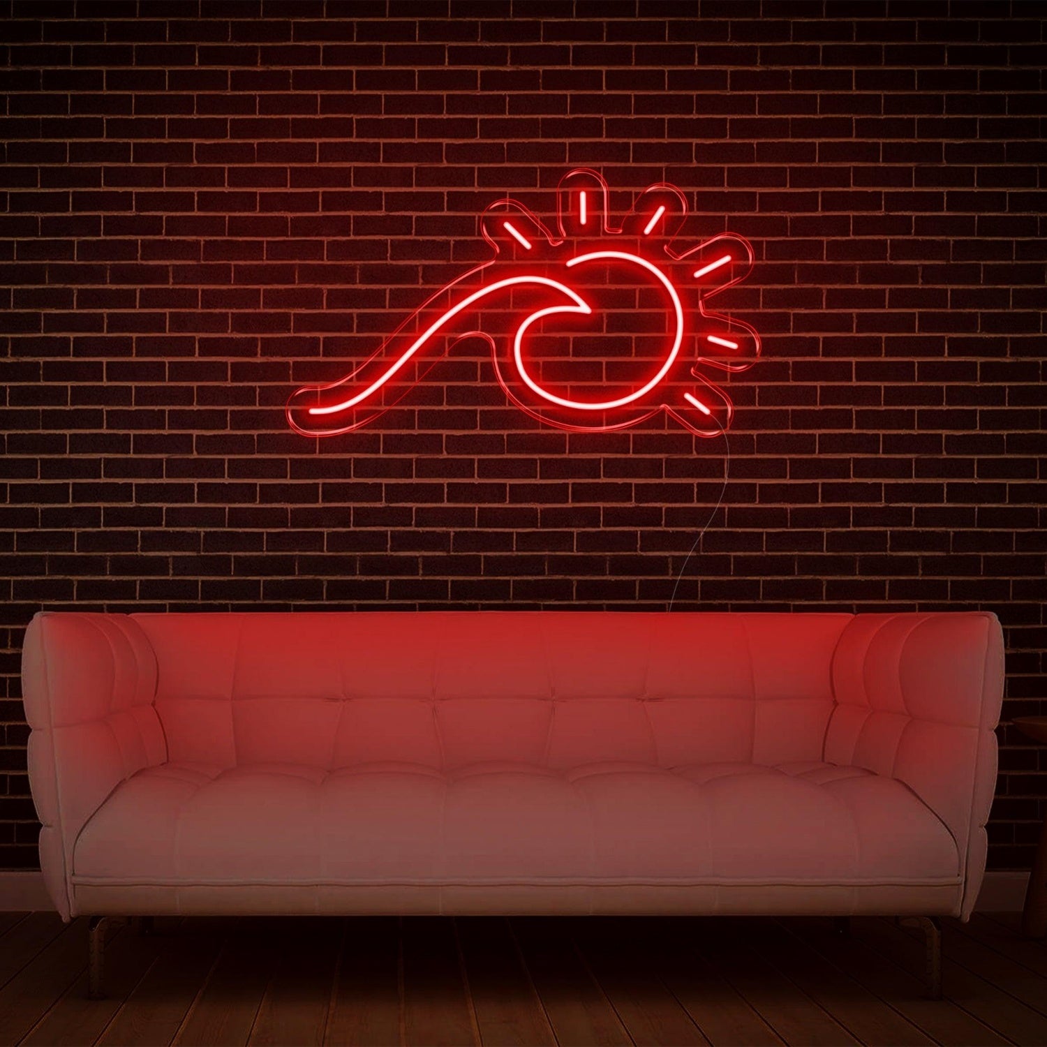 Blue Sun-Wave Art Led Neon Sign For Modern Indoor Decor | Shineneon
