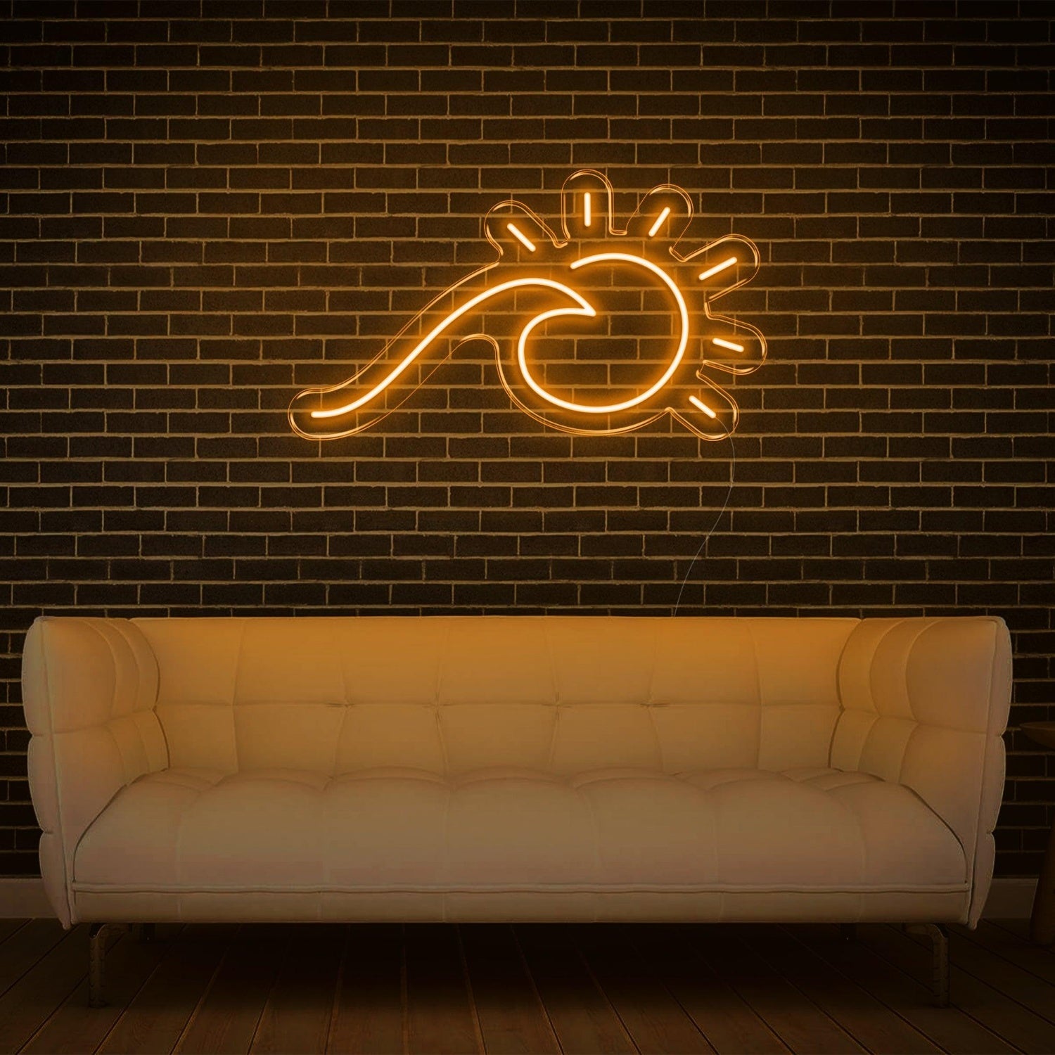 Blue Sun-Wave Art Led Neon Sign For Modern Indoor Decor | Shineneon