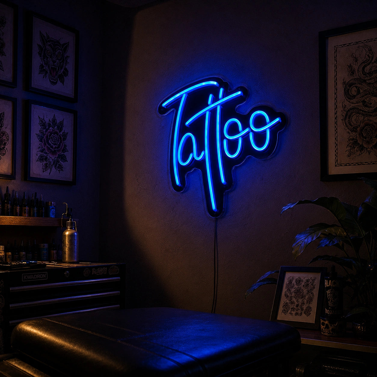 Blue Tattoo LED Neon Sign - 02 High-Converting Product Image