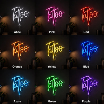 Blue Tattoo LED Neon Sign - 05 Color Grid