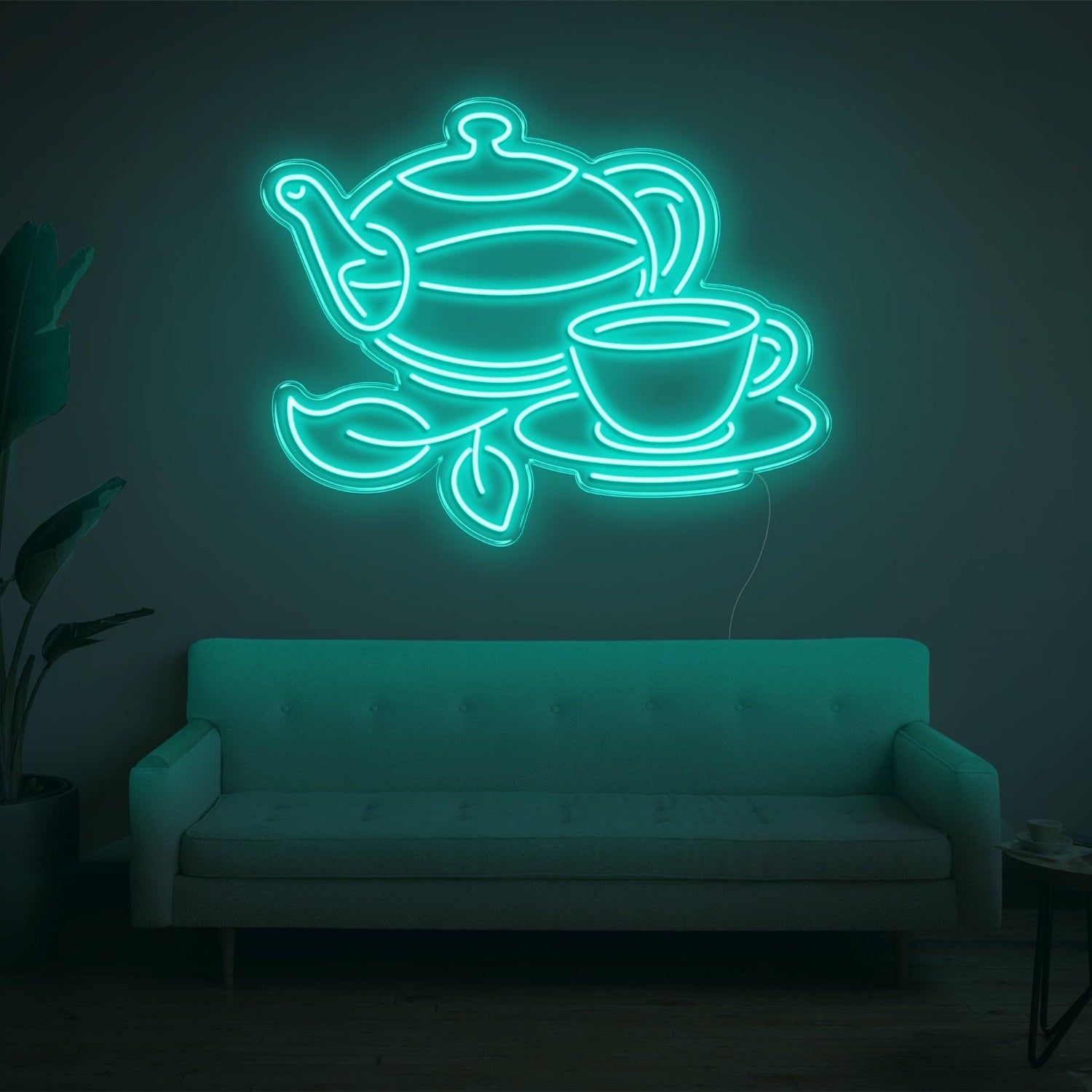 Blue Tea Time Led Neon Sign For Cozy Home Decor | Shineneon