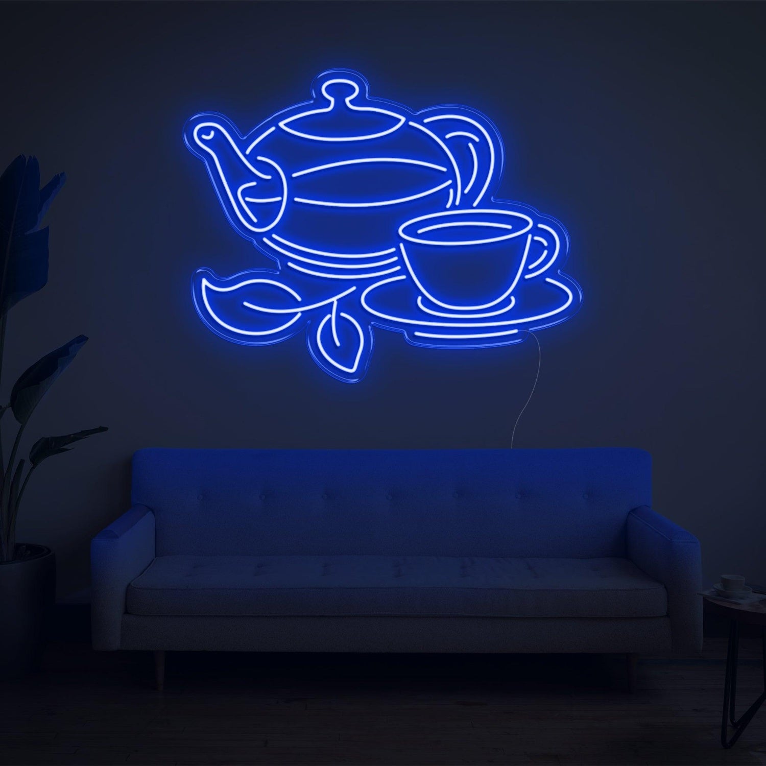 Blue Tea Time Led Neon Sign For Cozy Home Decor | Shineneon