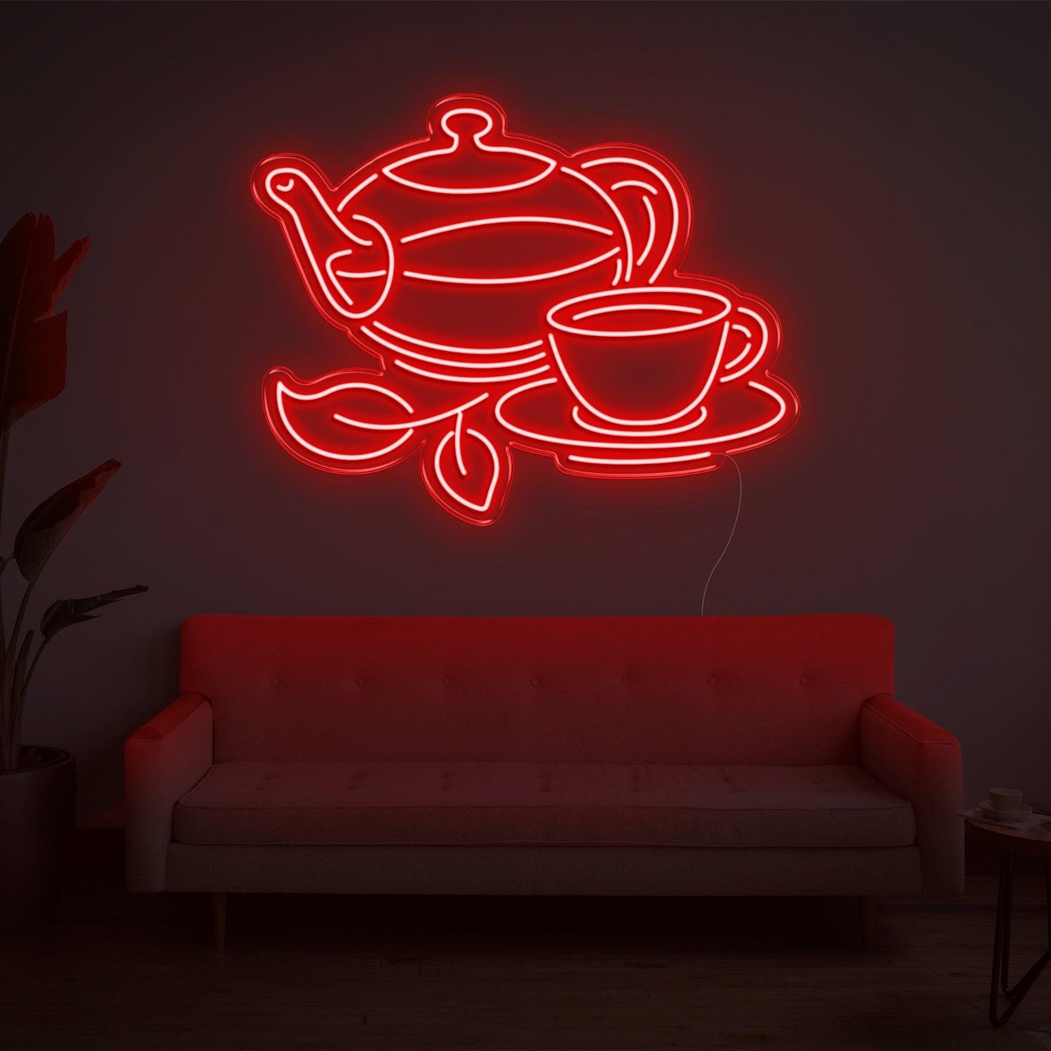 Blue Tea Time Led Neon Sign For Cozy Home Decor | Shineneon