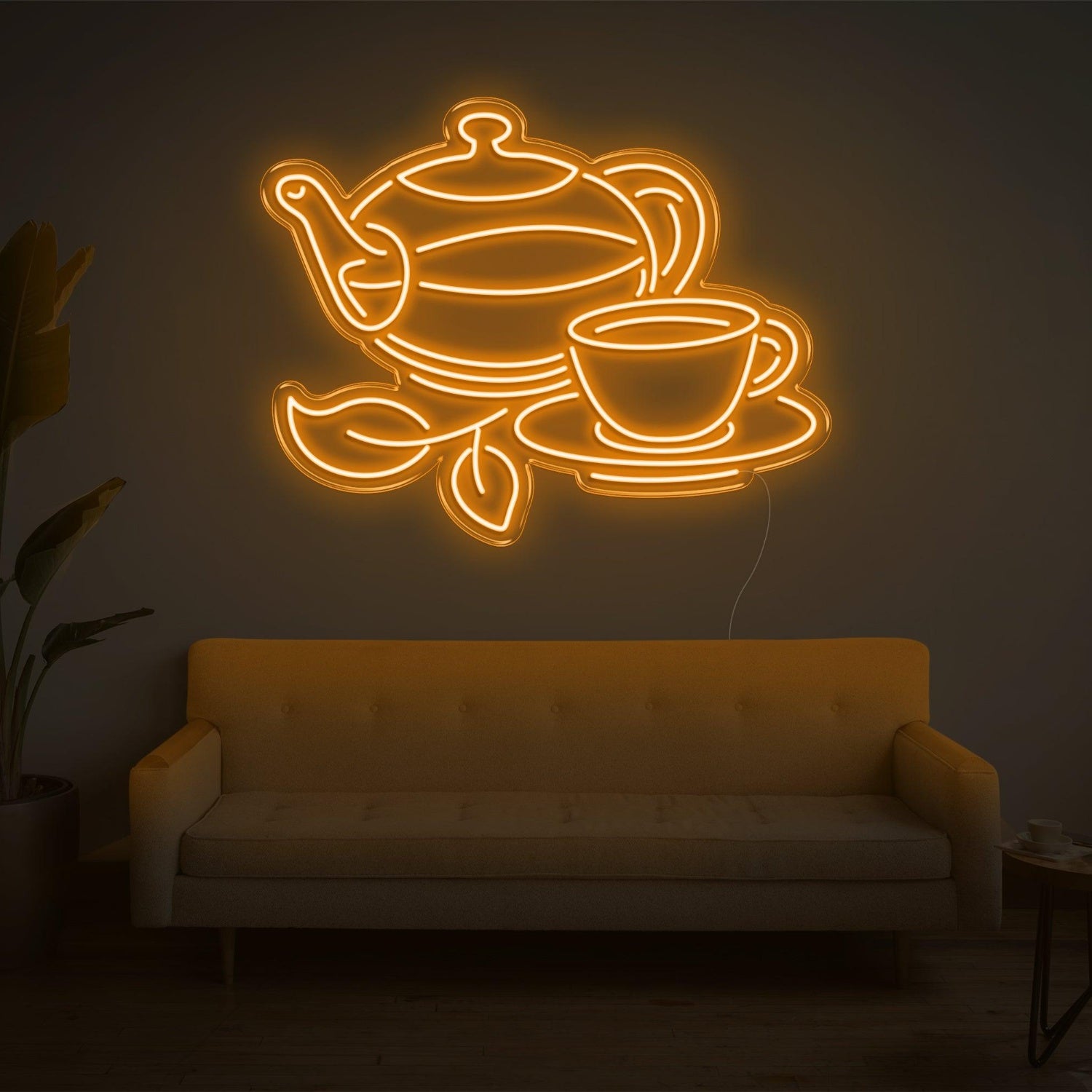 Blue Tea Time Led Neon Sign For Cozy Home Decor | Shineneon