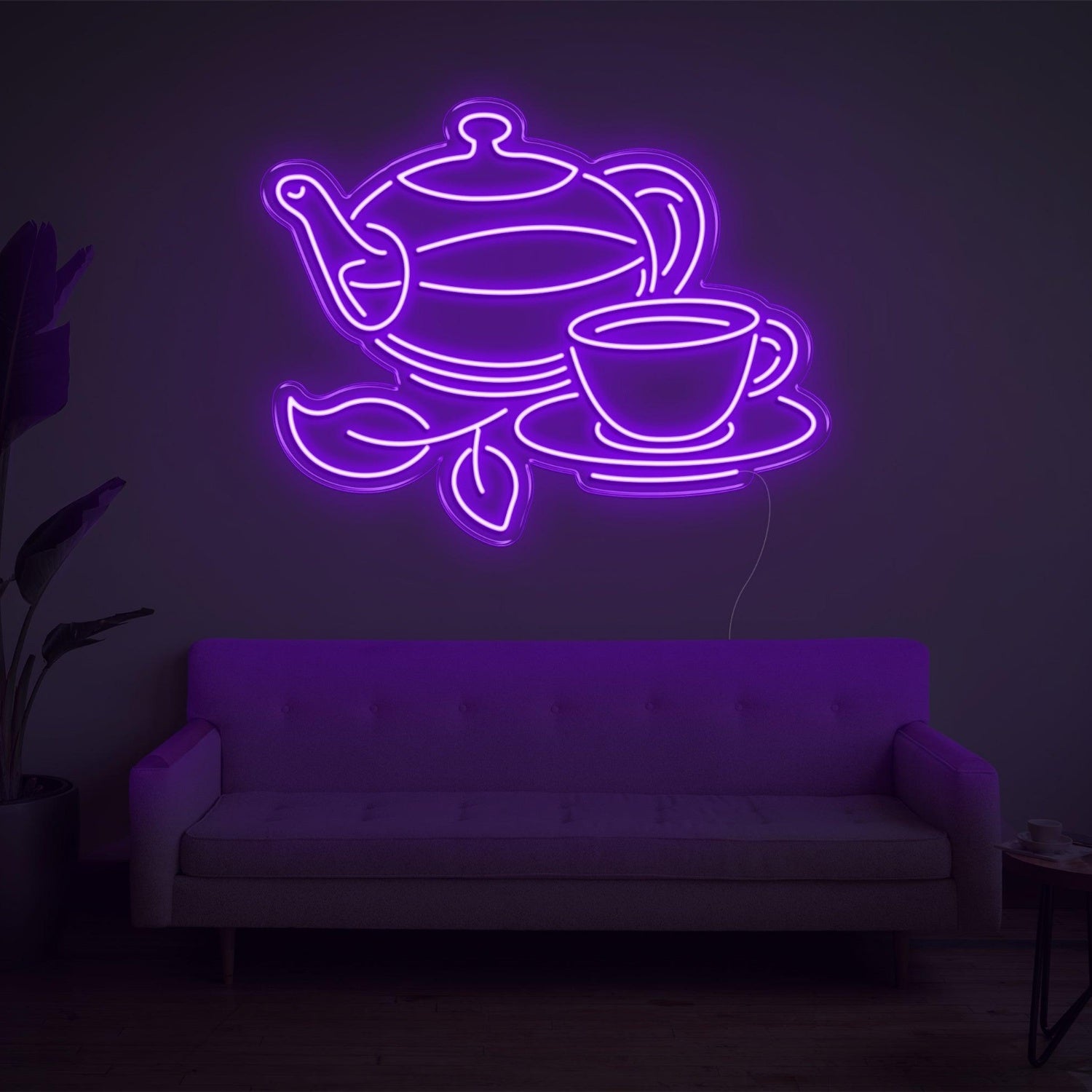 Blue Tea Time Led Neon Sign For Cozy Home Decor | Shineneon