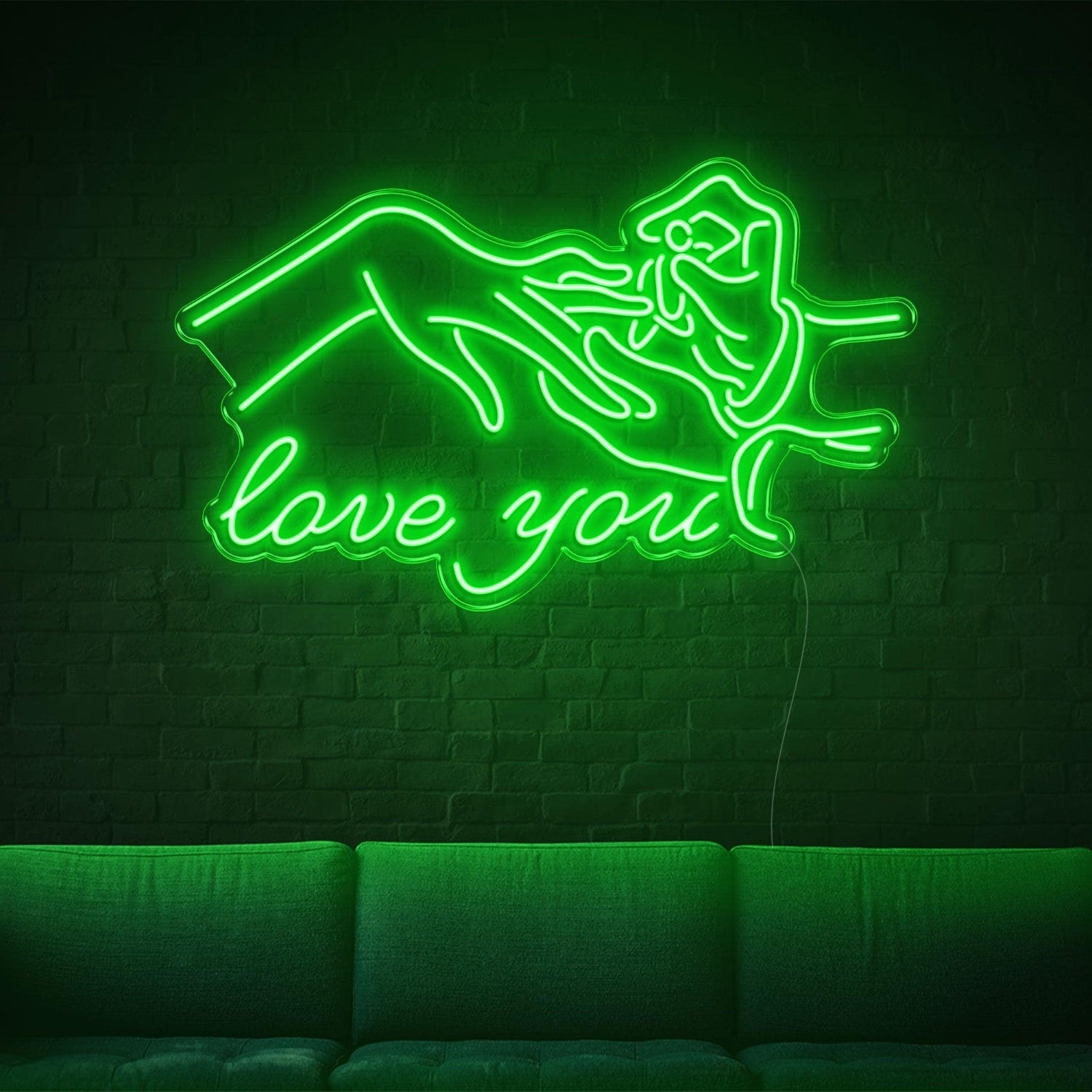 Blue Touching Hands Love You Led Neon Sign For Romantic Decor | Shineneon
