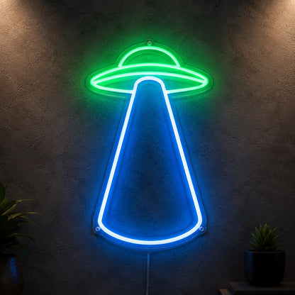 Blue UFO Beam Neon Sign LED Neon Sign high-converting product image