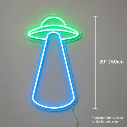 Blue UFO Beam Neon Sign LED Neon Sign size image