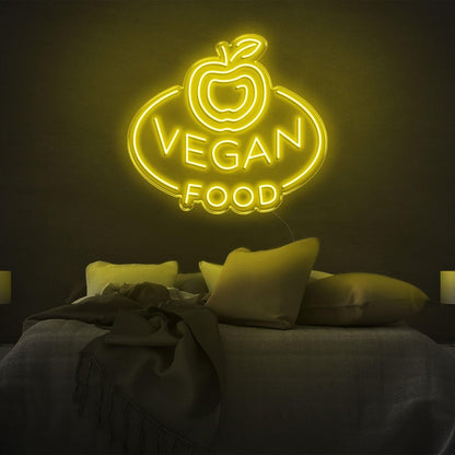 Blue Vegan Apple Led Neon Sign For Bedroom Decor | Shineneon