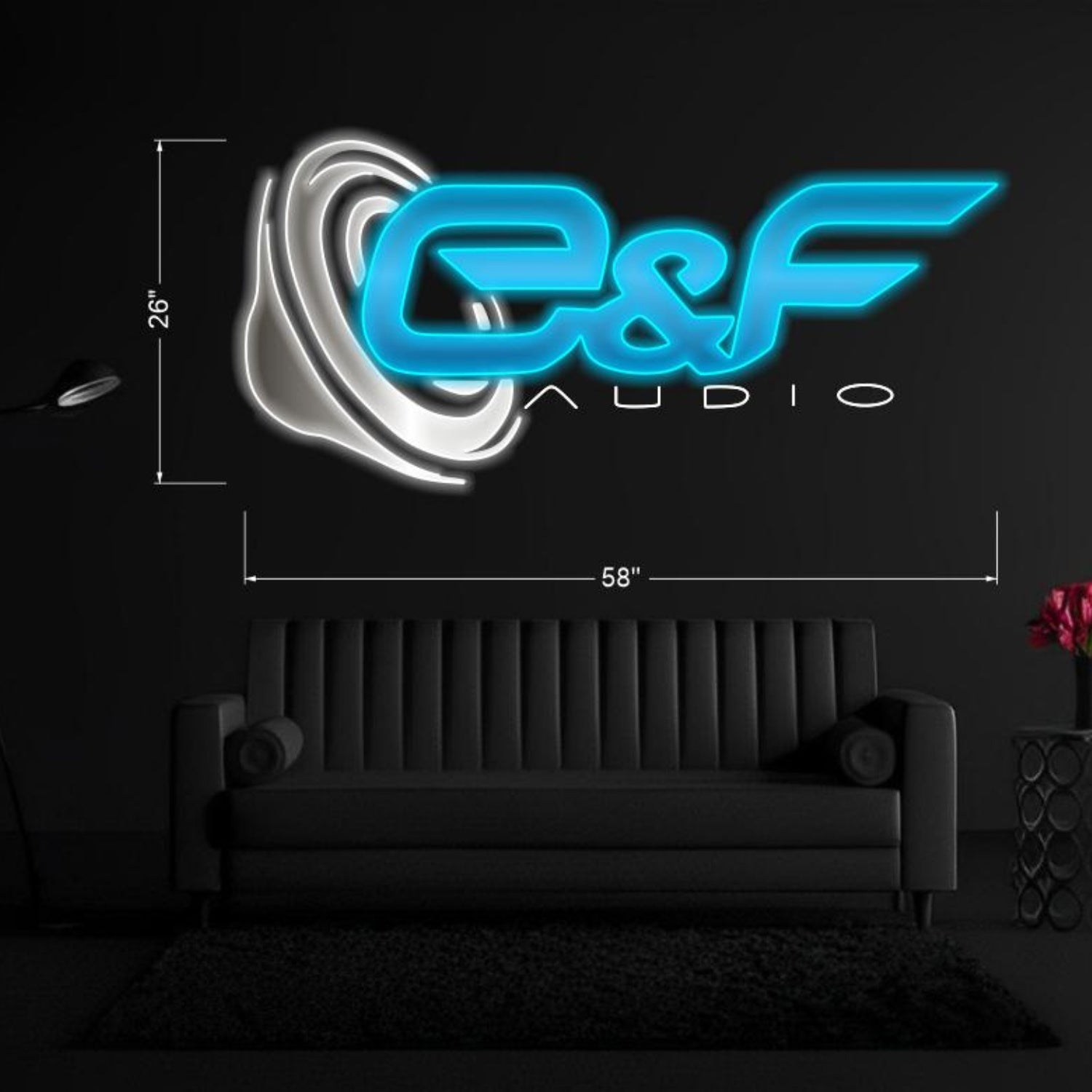 Blue White Audio Speaker Led Neon Sign For Indoor Decor | Shineneon