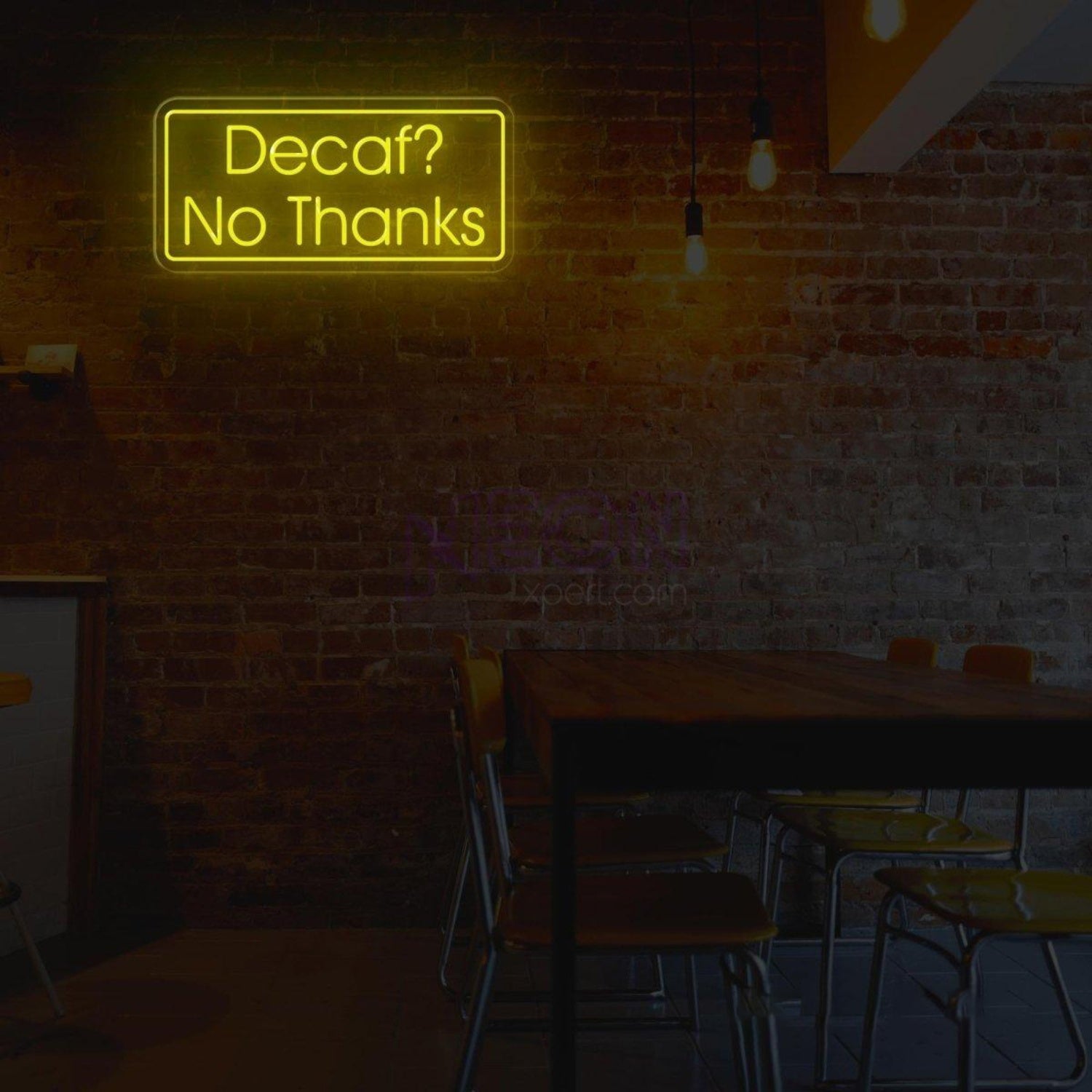 Blue White Decaf No Thanks Led Neon Sign For Cafe Home Decor | Shineneon
