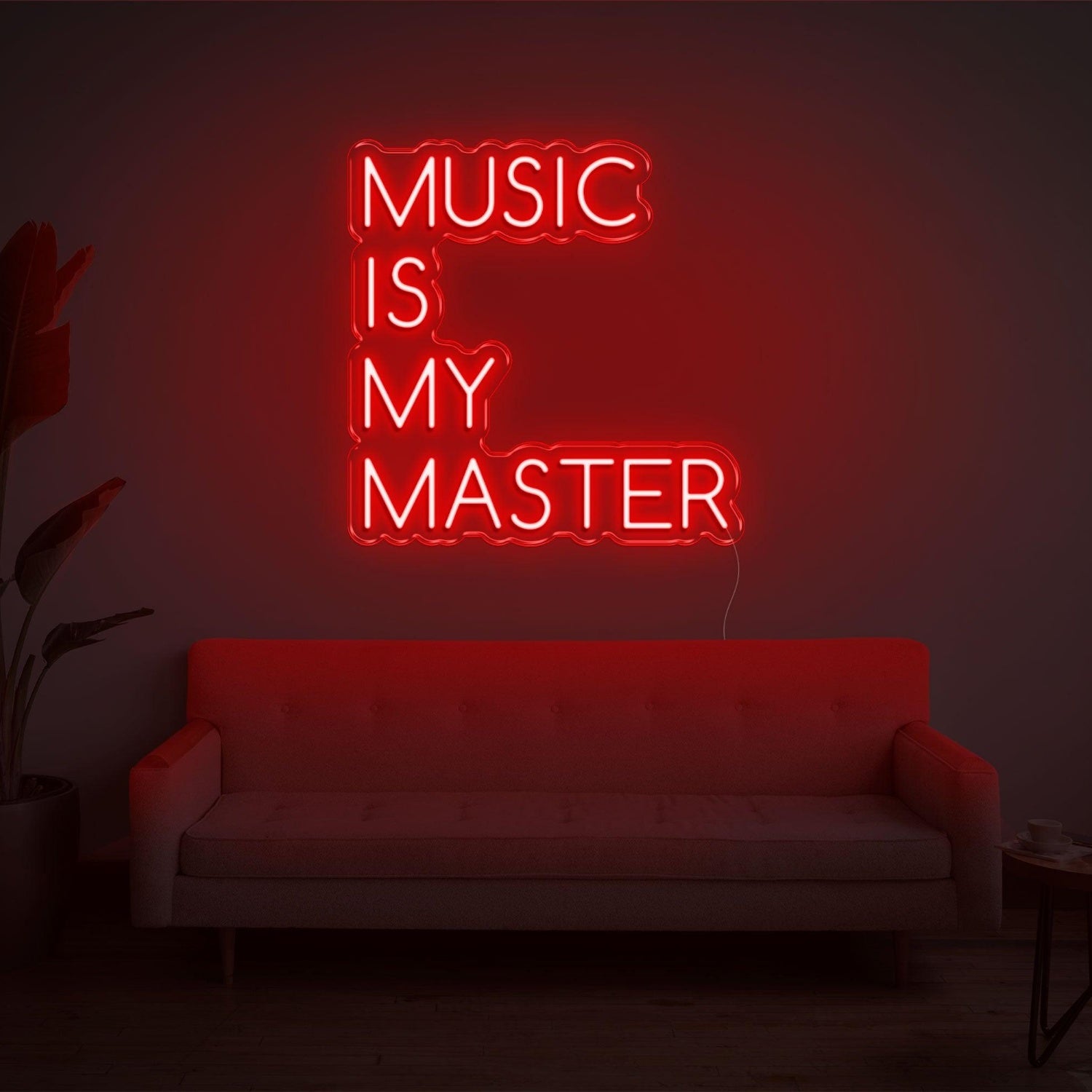 Blue-White Music Is My Master Led Neon Sign For Home Studio Decor | Shineneon