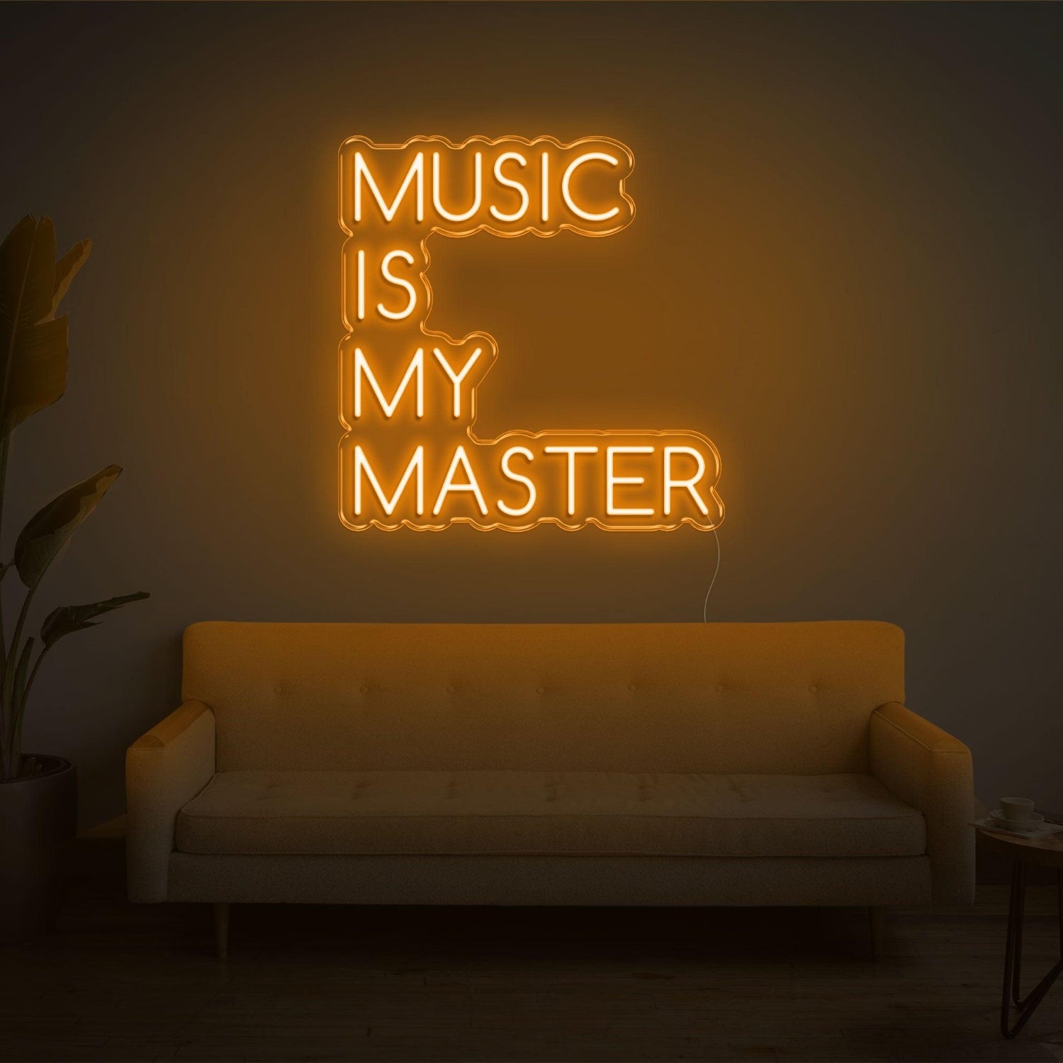 Blue-White Music Is My Master Led Neon Sign For Home Studio Decor | Shineneon