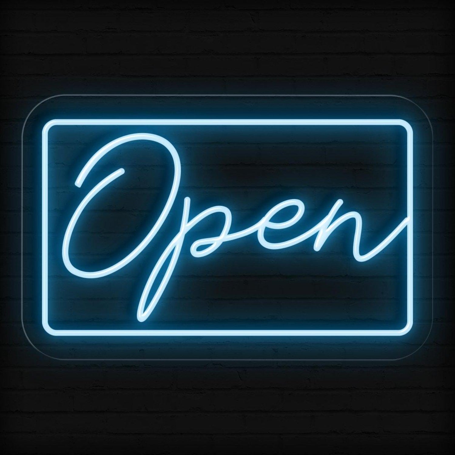 Blue-White Open Led Neon Sign For Store Cafe Restaurant Wall Decor | Shineneon