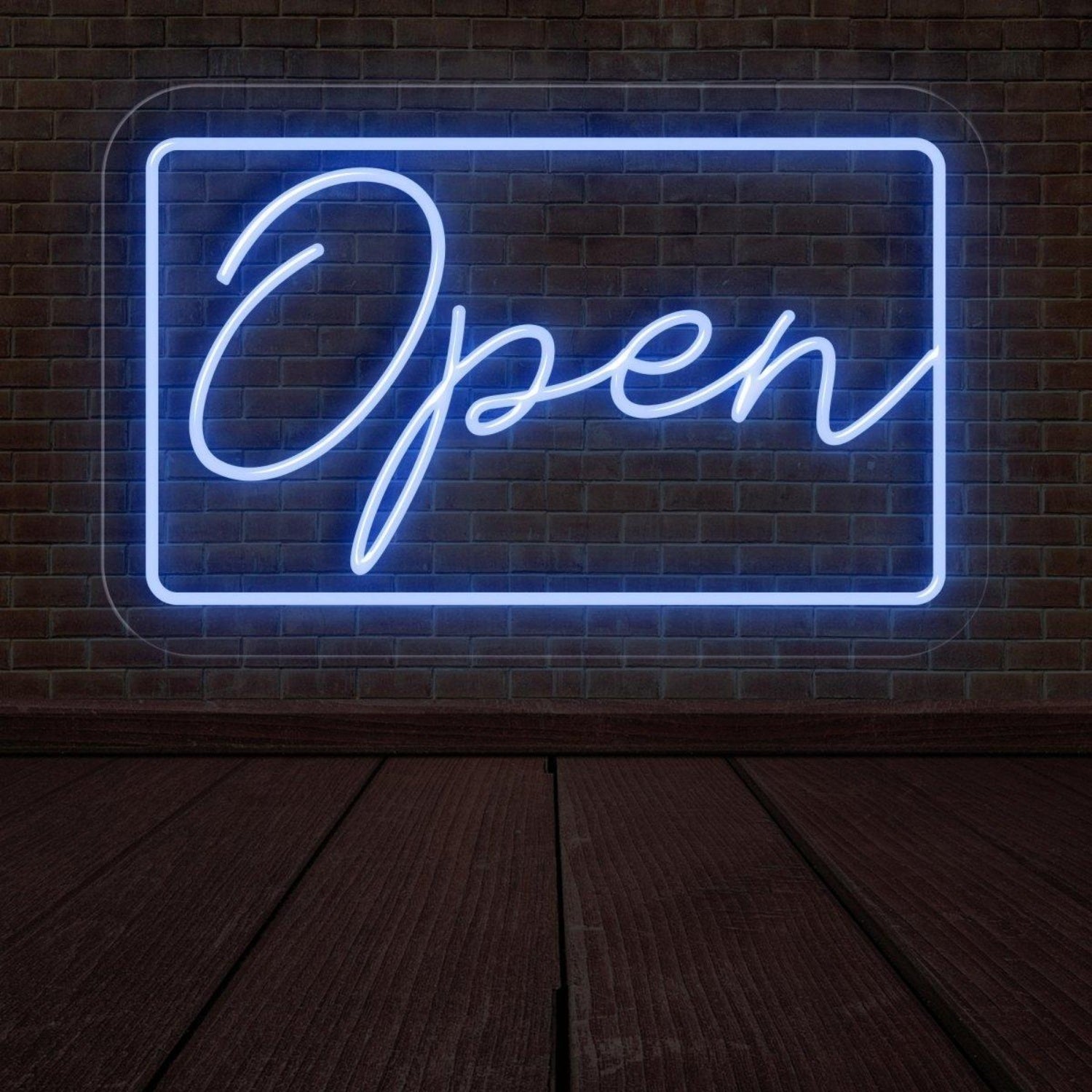 Blue-White Open Led Neon Sign For Store Cafe Restaurant Wall Decor | Shineneon