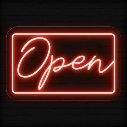 Blue-White Open Led Neon Sign For Store Cafe Restaurant Wall Decor | Shineneon