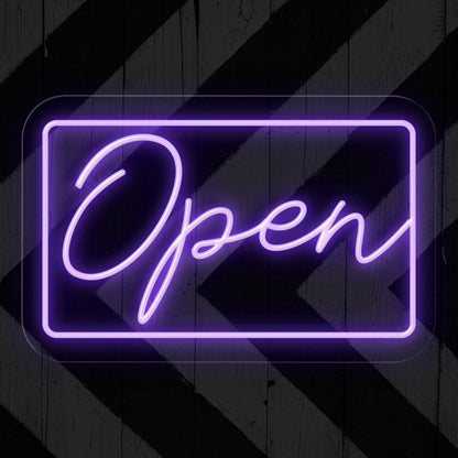 Blue-White Open Led Neon Sign For Store Cafe Restaurant Wall Decor | Shineneon