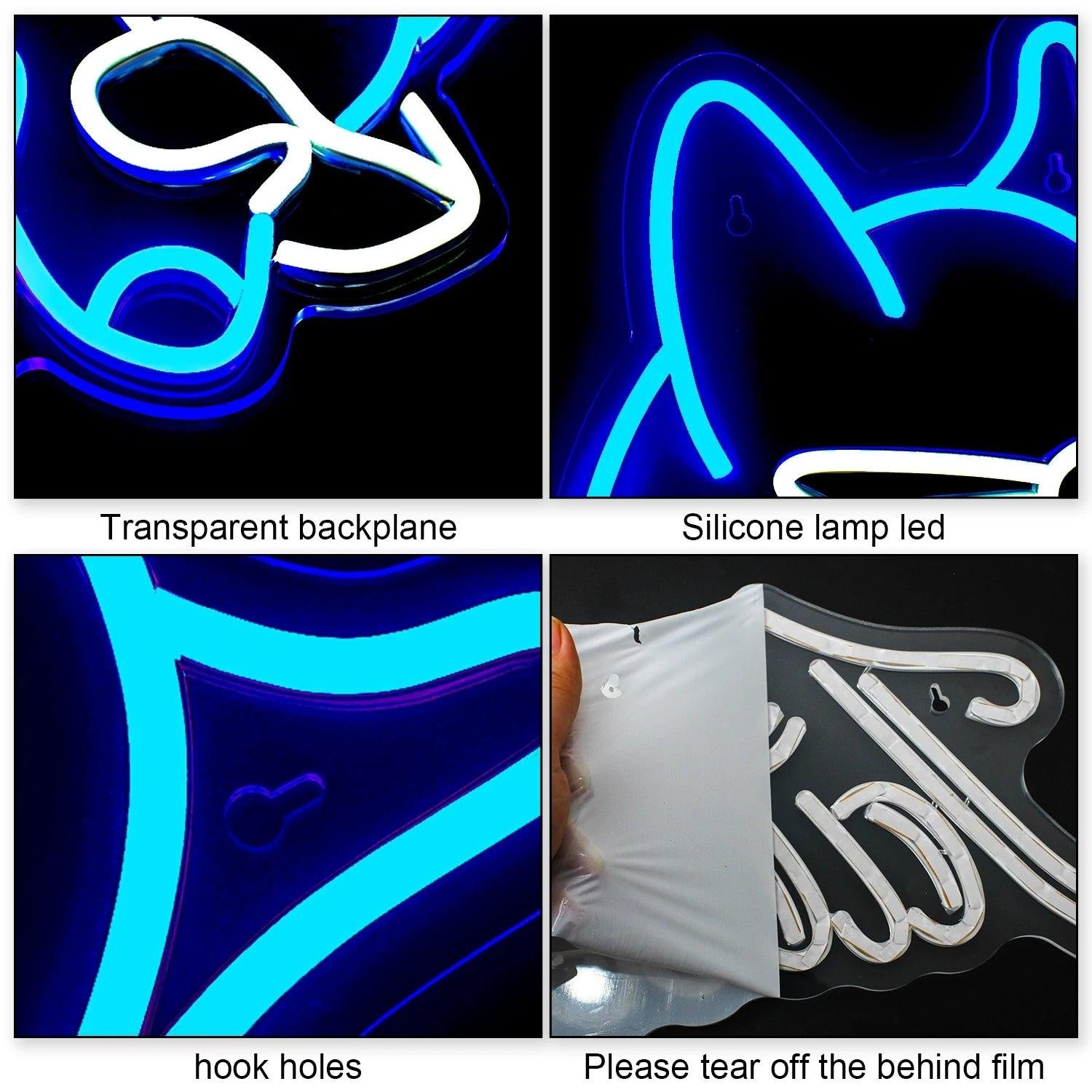 Blue-White-Red Cartoon Dog Led Neon Sign For Bar Cafe Home Decor | Shineneon