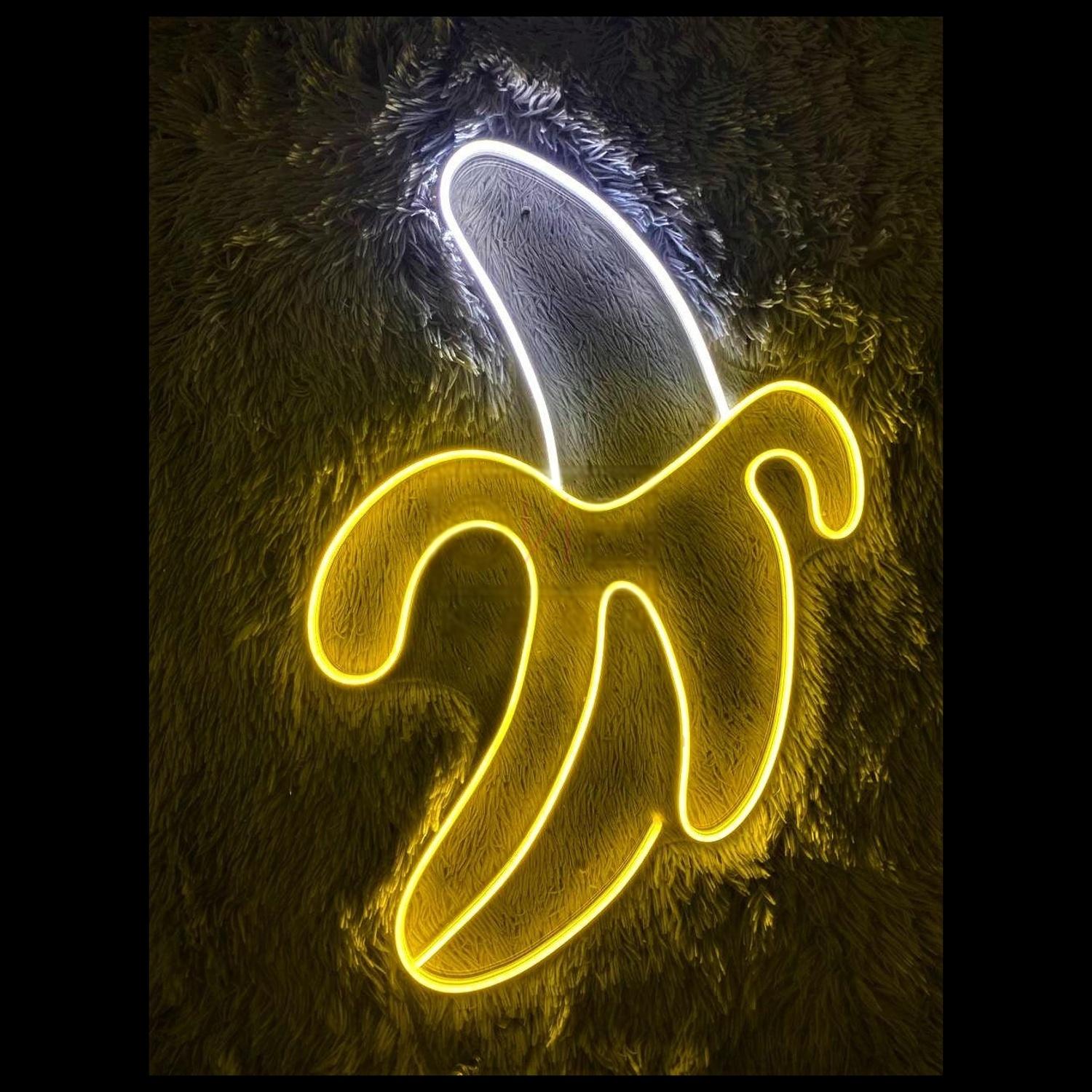 Blue-Yellow Banana Led Neon Sign For Indoor And Decor | Shineneon