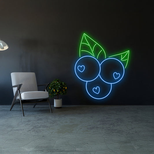 Blueberry Neon Sign