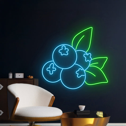 Blueberry Neon Sign Fruit Led Light