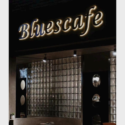 Bluescafe 3D Backlit Channel Letters Led Light Sign
