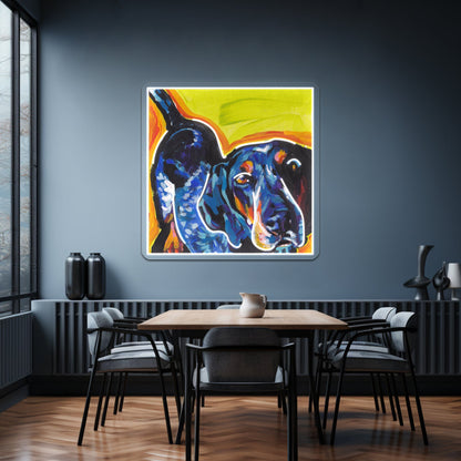 Bluetick Coonhound Dog Bright Colorful Pop Dog Artwork Led Neon Sign - Shineneon