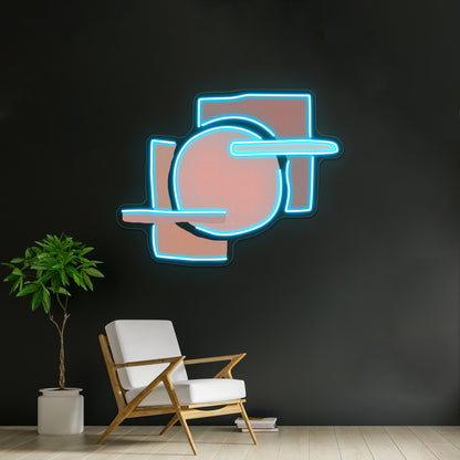 Blush Pink Abstract Wall Artwork Neon Signs