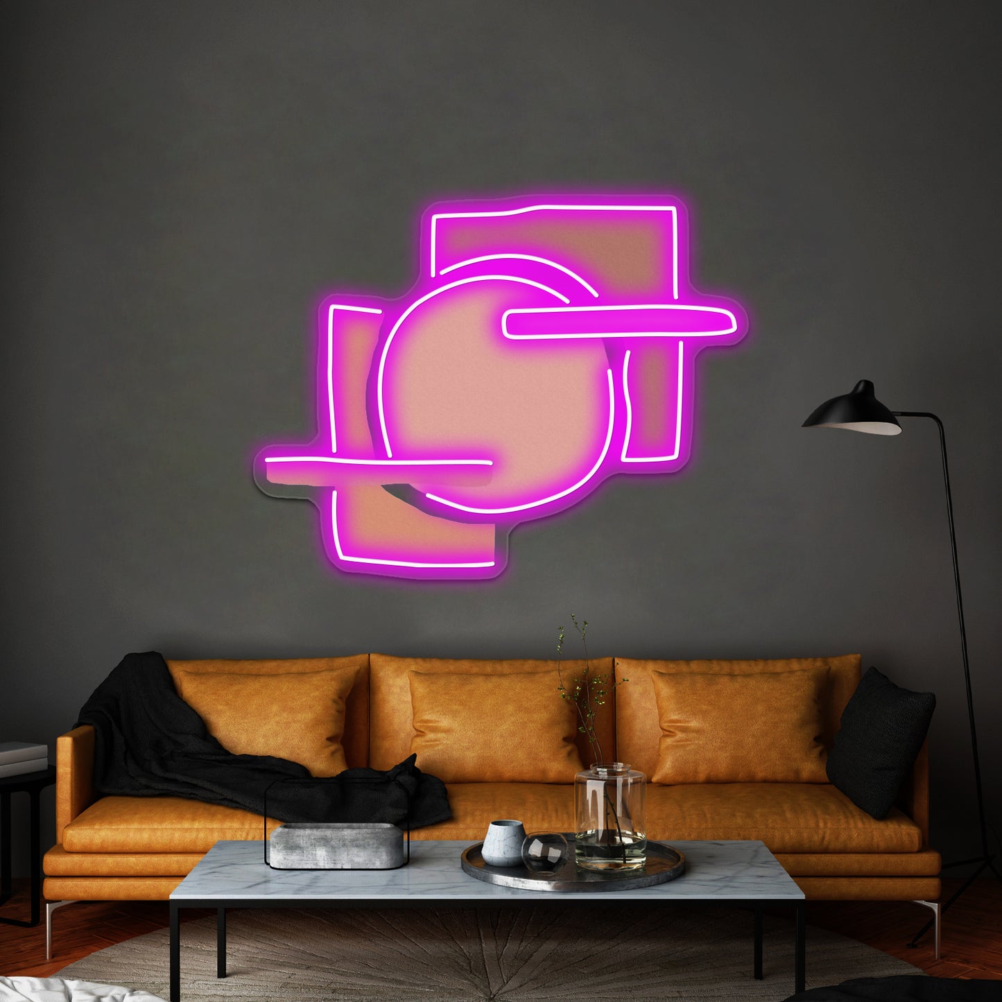 Blush Pink Abstract Wall Artwork Neon Signs