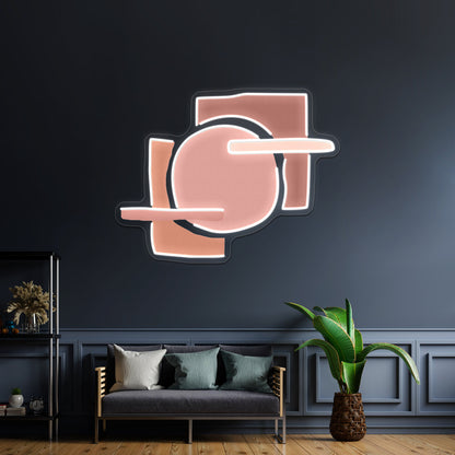 Blush Pink Abstract Wall Artwork Neon Signs