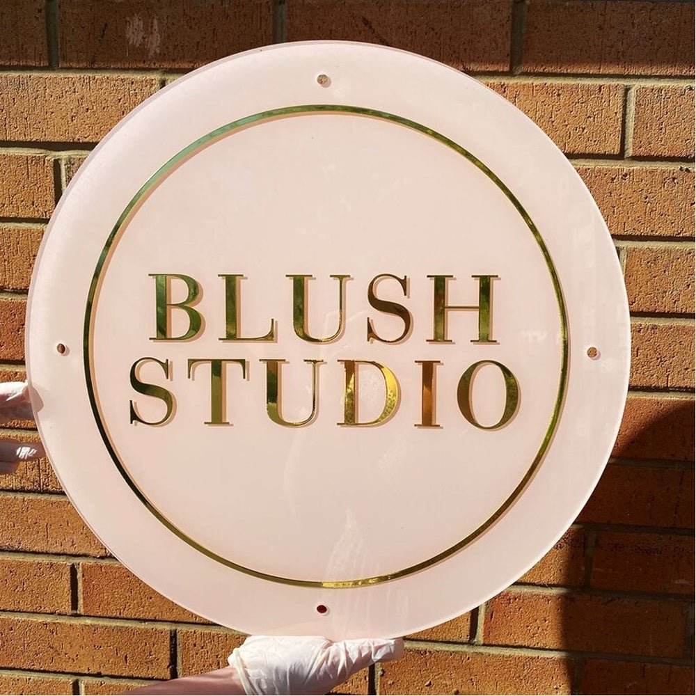 Blush Studio Acrylic Business Logo Sign - Shineneon