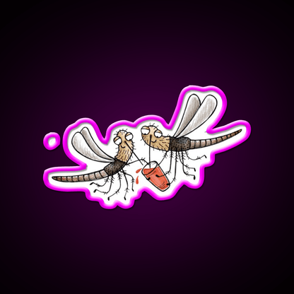 Blutcocktail Blood Cocktail Mucke Mosquito Bar Decor Led Neon Sign Rgb Color - Shineneon
