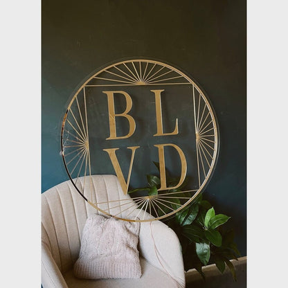 Blvd Acrylic Business Logo Sign - Shineneon