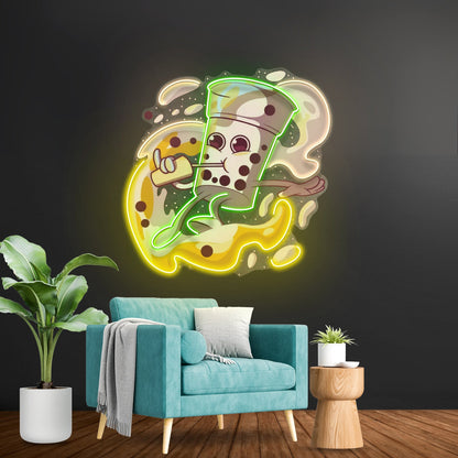 Boba Coffee Surfing Led Neon Sign Light Custom Led Signs - Shineneon