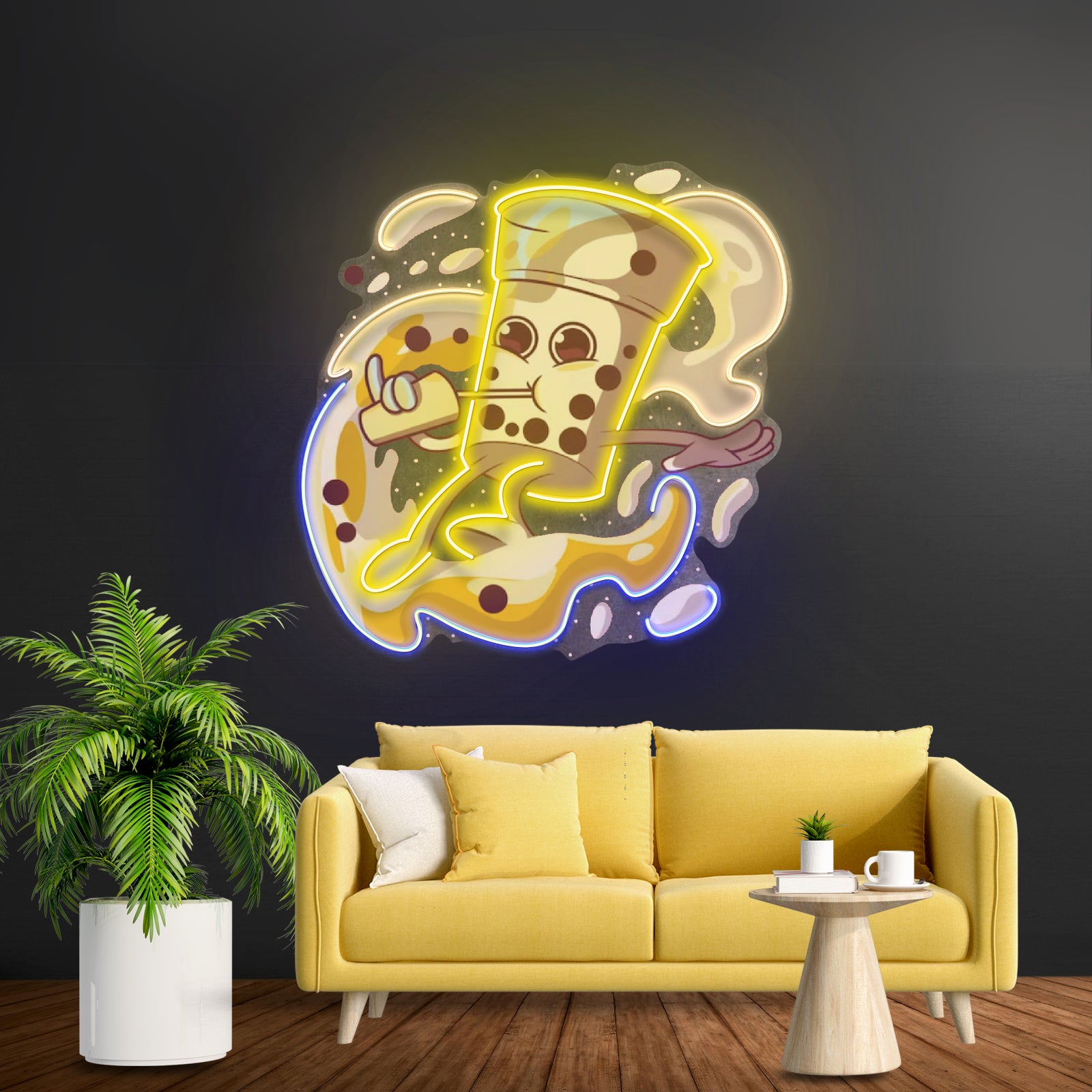 Boba Coffee Surfing Led Neon Sign Light Custom Led Signs