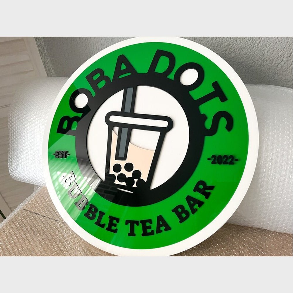 Boba Donts Tea Bar Acrylic Business Logo Sign - Shineneon