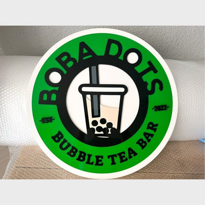 Boba Donts Tea Bar Acrylic Business Logo Sign - Shineneon