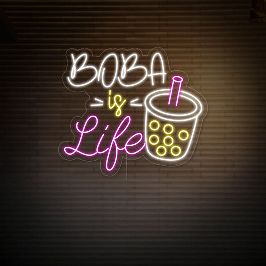 Boba Is Life Boba Cup Led Neon Sign For Coffee Shop