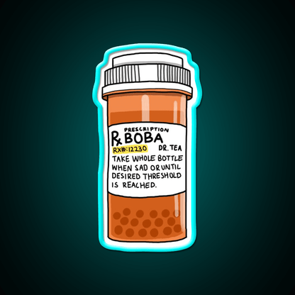 Boba Pills Snack Food Led Neon Sign Rgb Color - Shineneon
