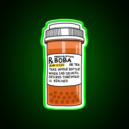 Boba Pills Snack Food Led Neon Sign Rgb Color - Shineneon