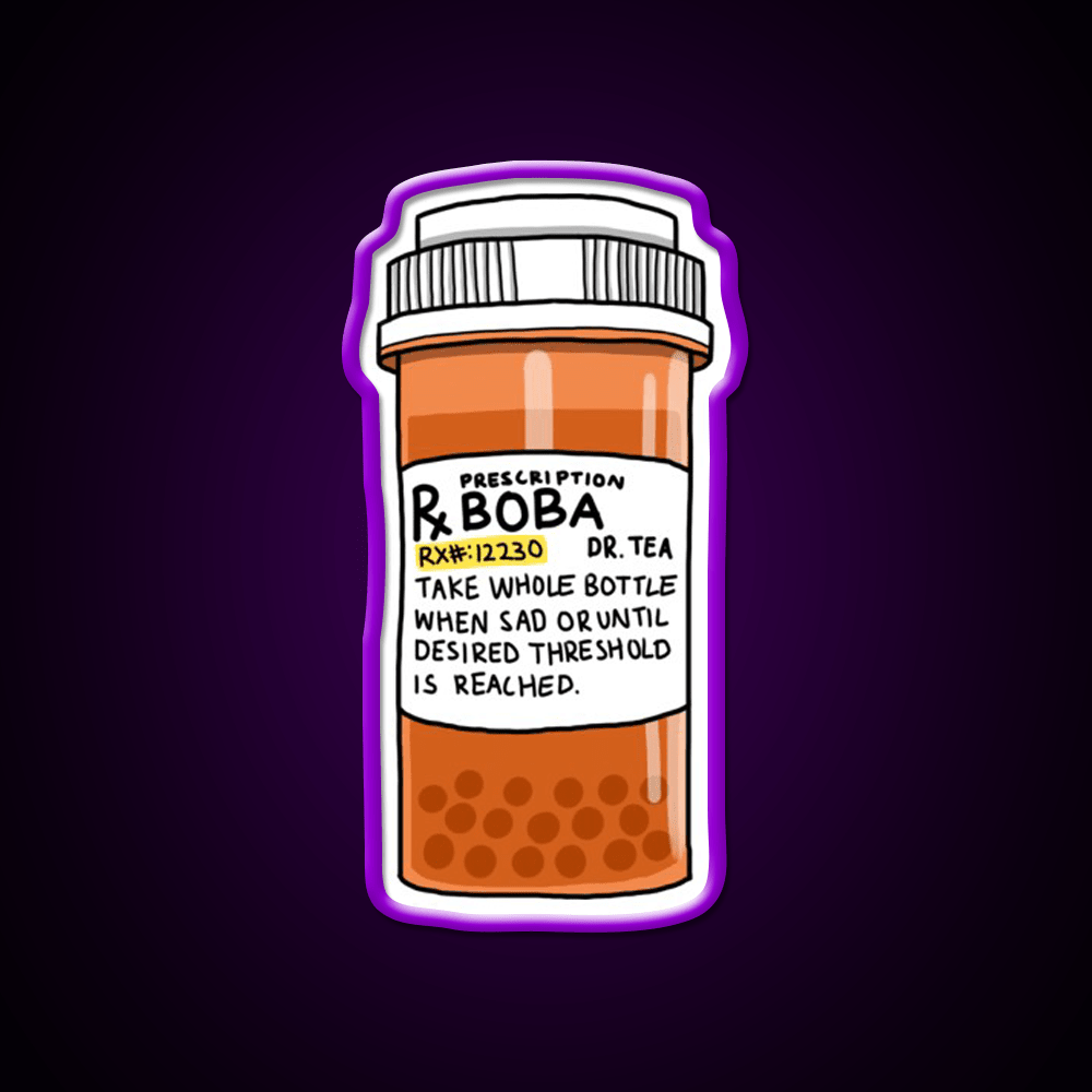Boba Pills Snack Food Led Neon Sign Rgb Color - Shineneon