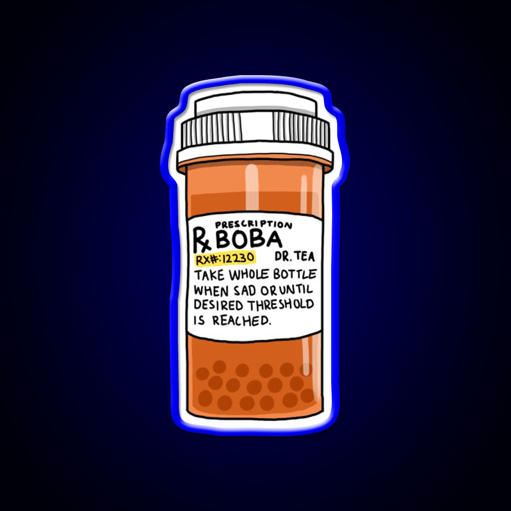 Boba Pills Snack Food Led Neon Sign Rgb Color - Shineneon