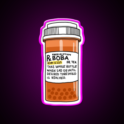Boba Pills Snack Food Led Neon Sign Rgb Color - Shineneon