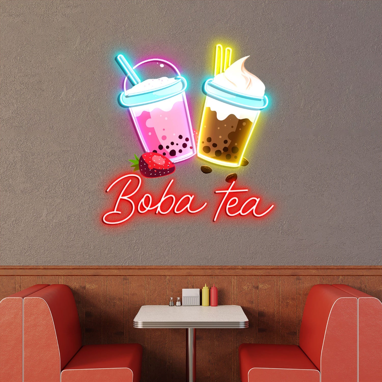 Boba Tea Acrylic Led Neon Sign | Shineneon
