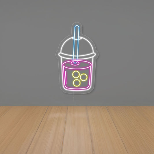 Boba Tea Cup Led Neon Sign For Coffee Shop